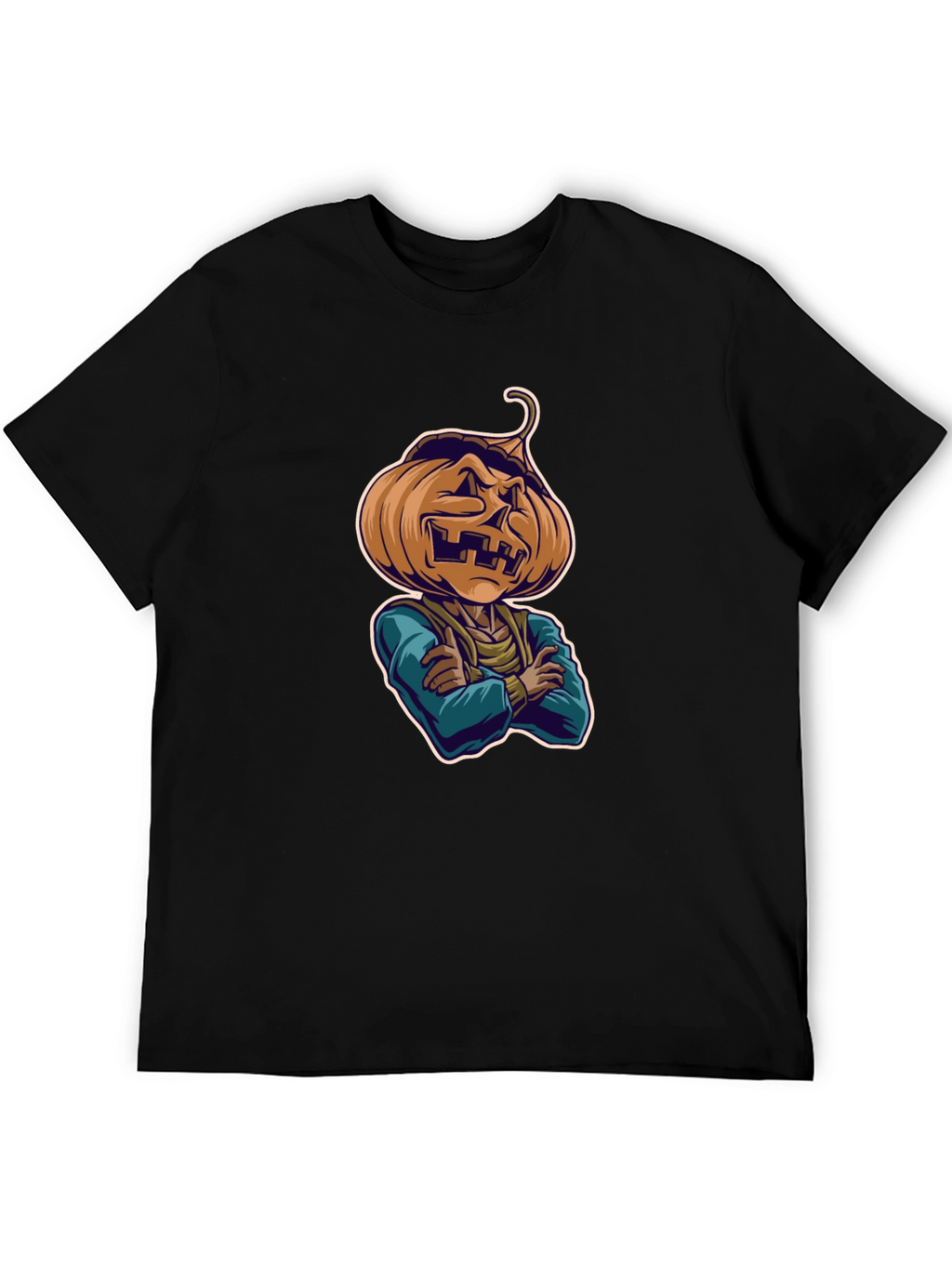 Spooky Pumpkin Head T-Shirt - Halloween Style