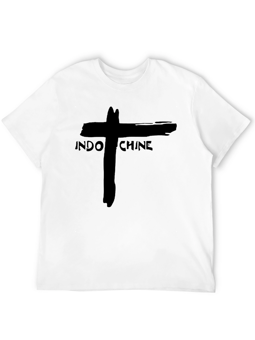 Indochine Band Graphic Tee - Black Cotton T-Shirt