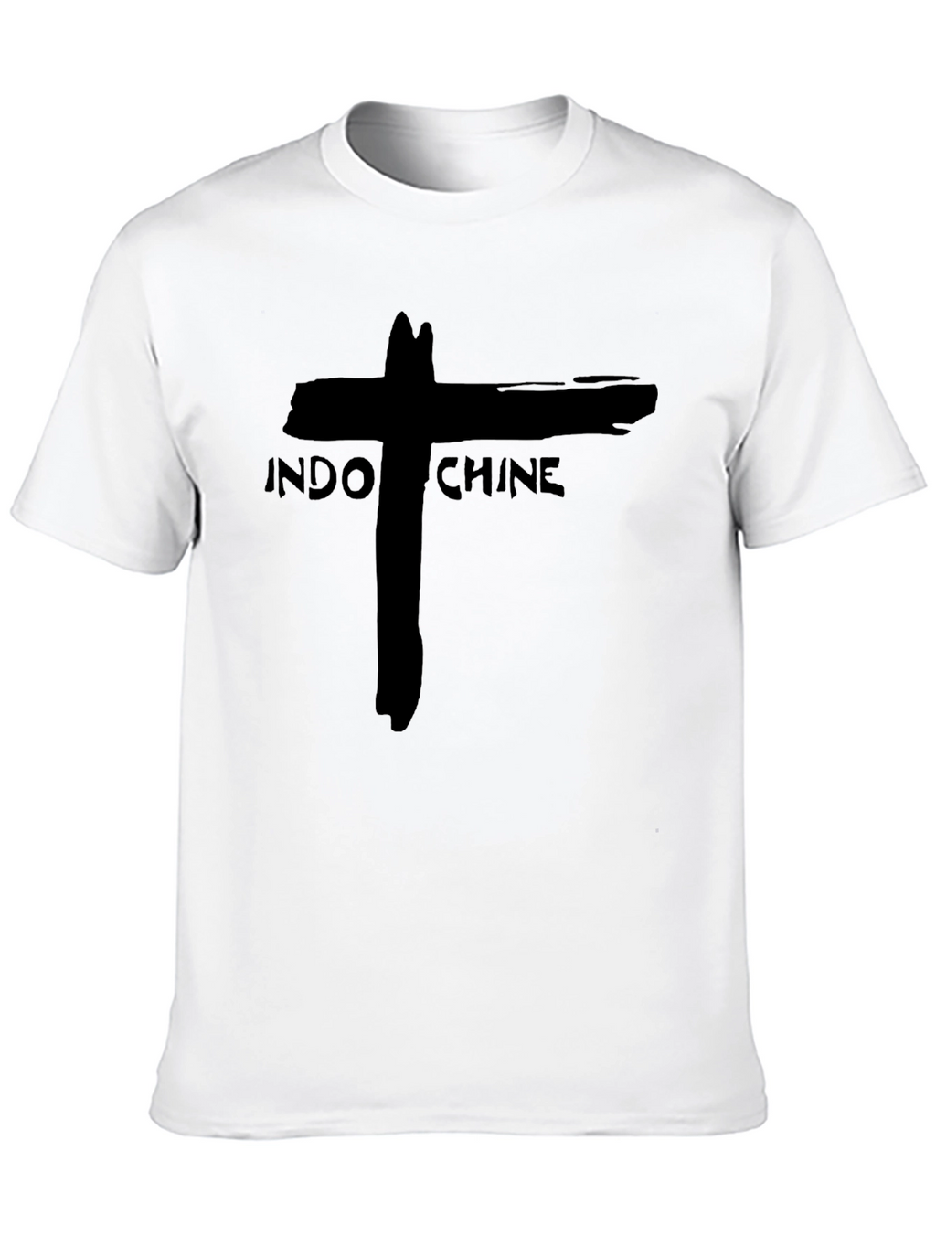 Indochine Band Graphic Tee - Black Cotton T-Shirt