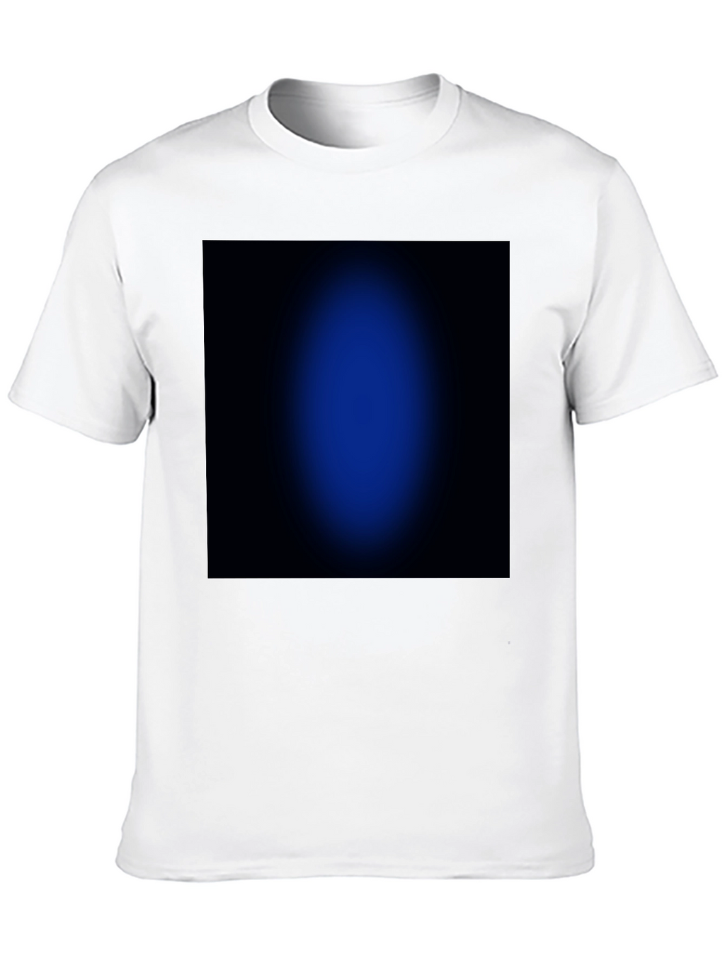Black T-Shirt with Abstract Blue Design