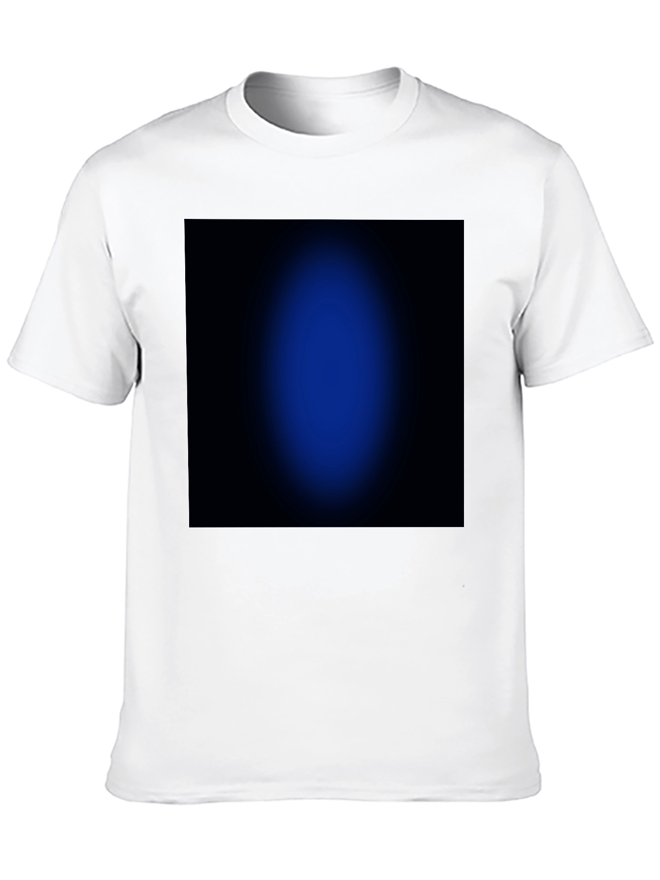 Black T-Shirt with Abstract Blue Design