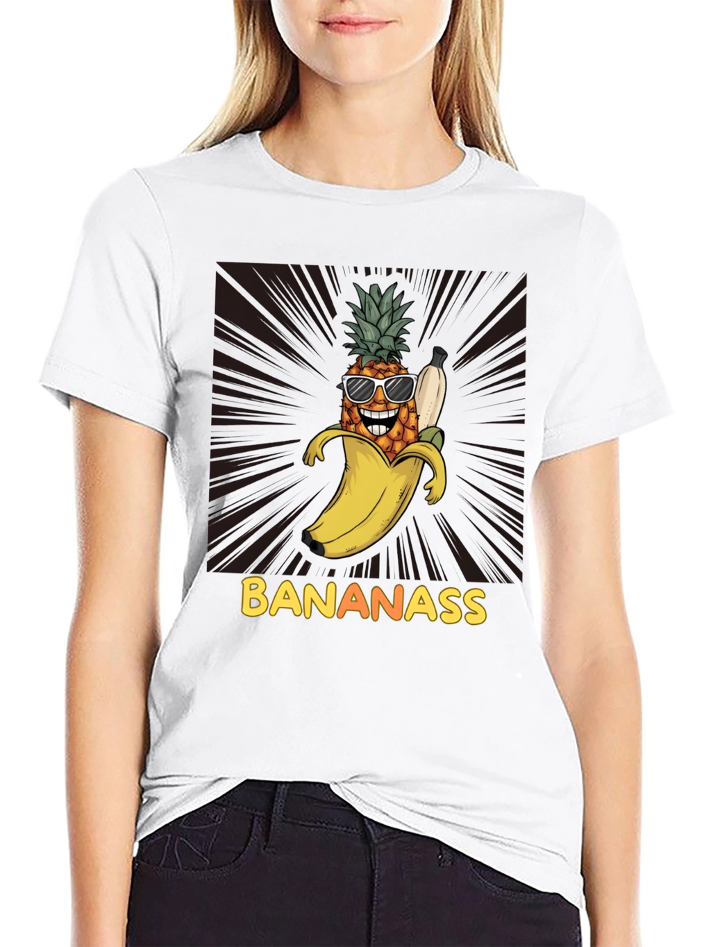 Banana Pineapple Graphic T-Shirt - Bananass Funny Tee