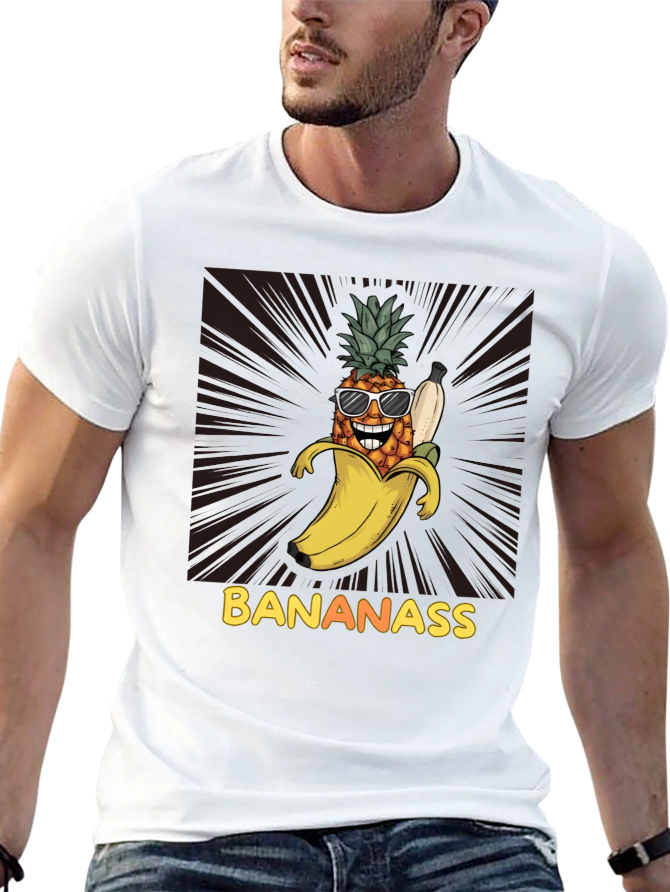 Banana Pineapple Graphic T-Shirt - Bananass Funny Tee