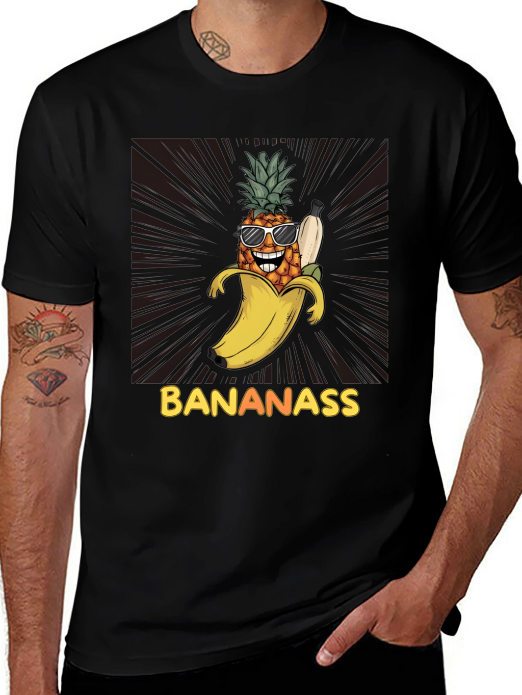 Banana Pineapple Graphic T-Shirt - Bananass Funny Tee