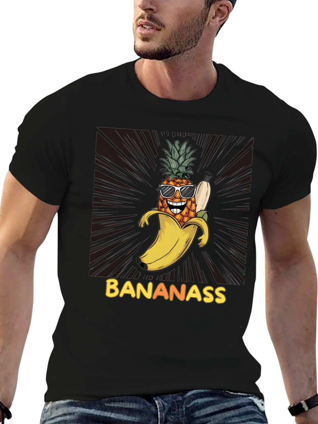 Banana Pineapple Graphic T-Shirt - Bananass Funny Tee