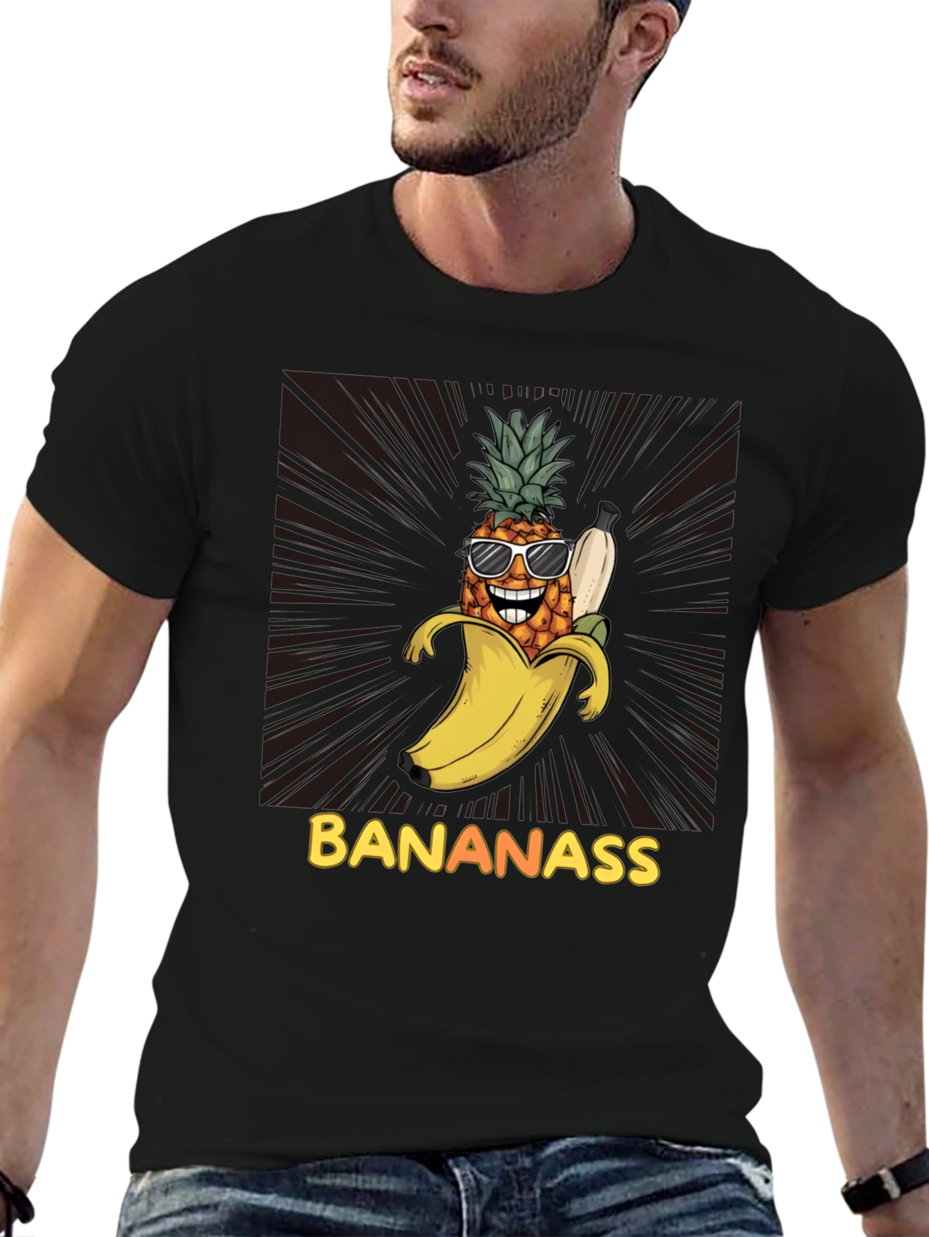 Banana Pineapple Graphic T-Shirt - Bananass Funny Tee