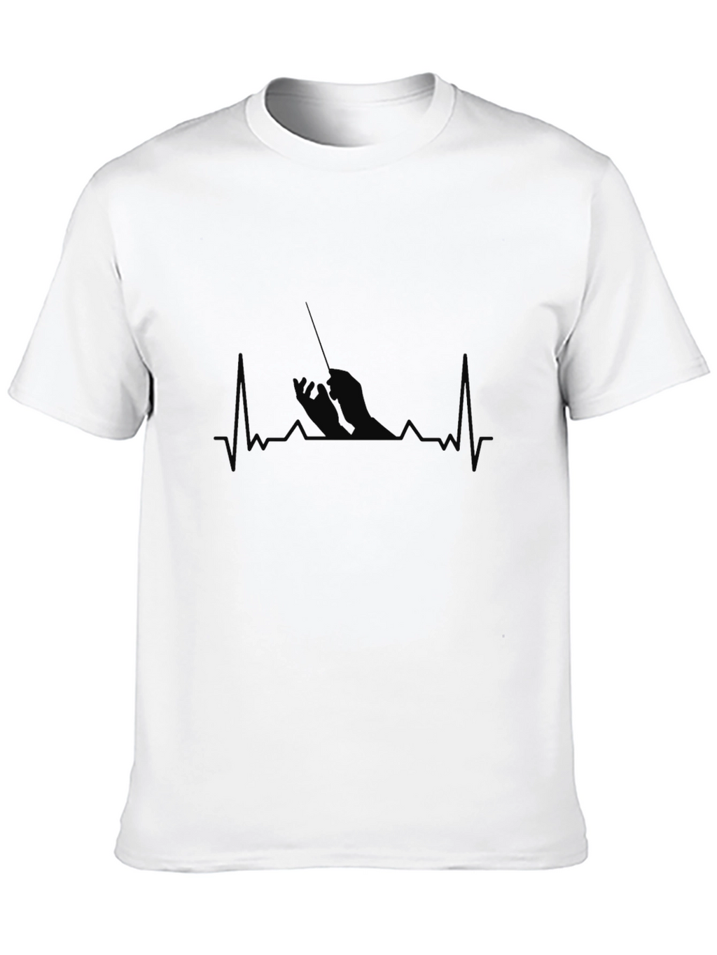 Fisherman Heartbeat T-Shirt - Black