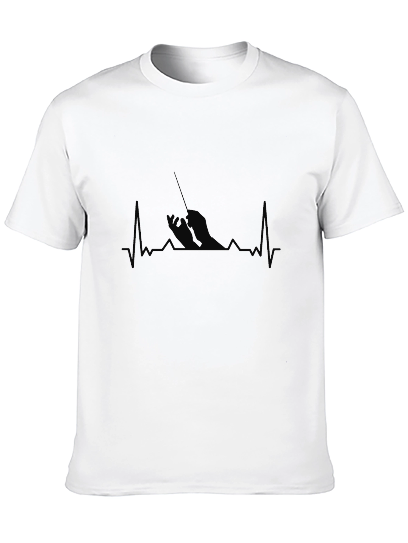 Fisherman Heartbeat T-Shirt - Black
