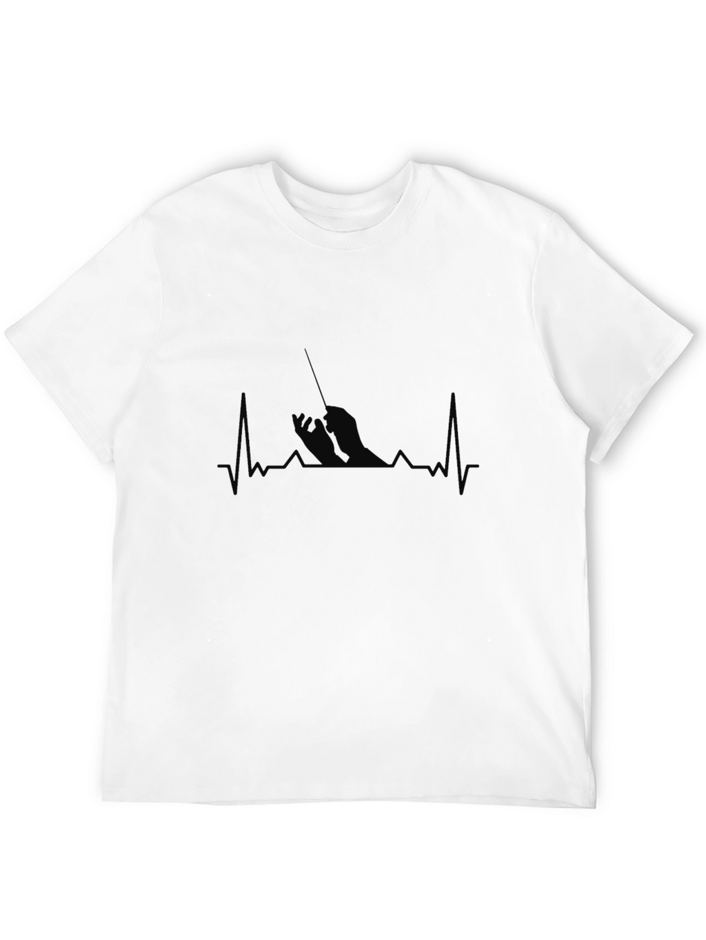 Fisherman Heartbeat T-Shirt - Black