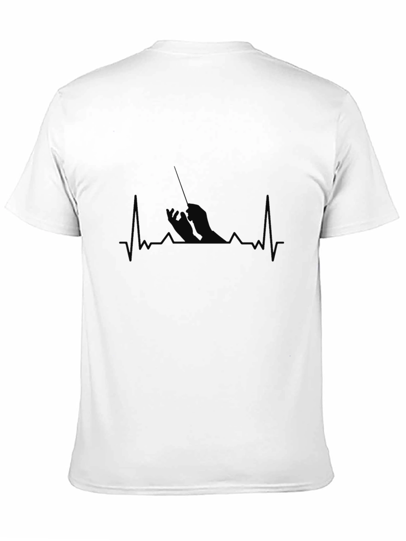 Fisherman Heartbeat T-Shirt - Black