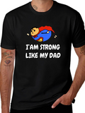 Strong Like Dad Graphic Tee - Black
