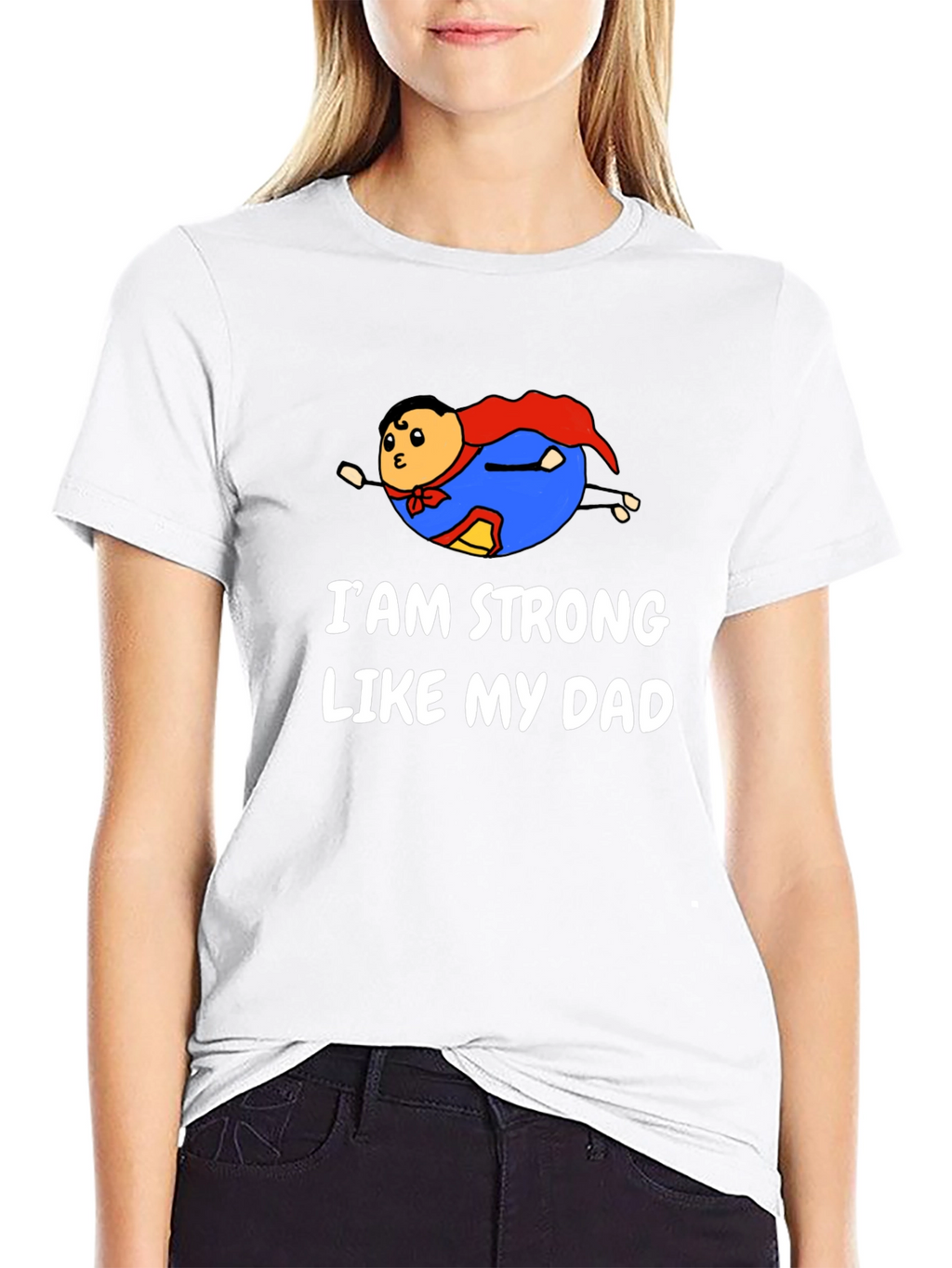 Strong Like Dad Graphic Tee - Black