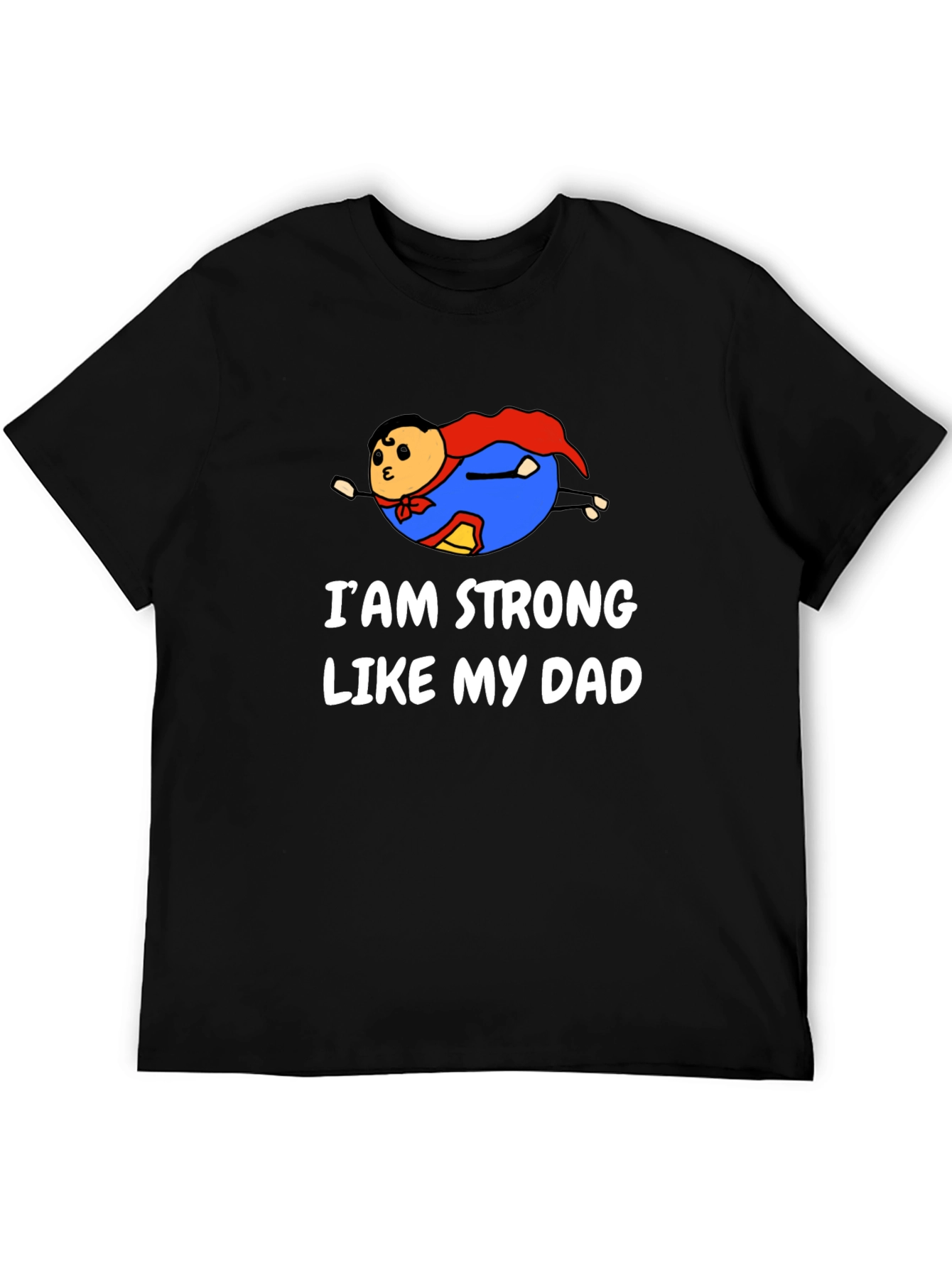 Strong Like Dad Graphic Tee - Black