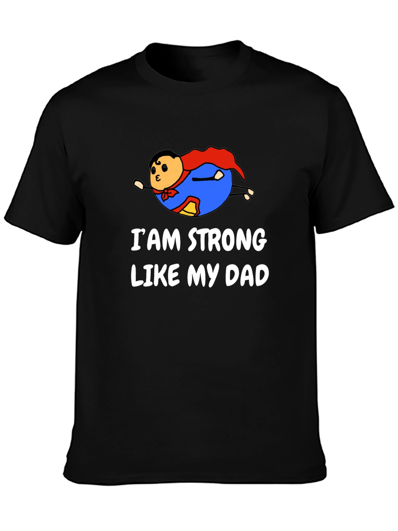 Strong Like Dad Graphic Tee - Black