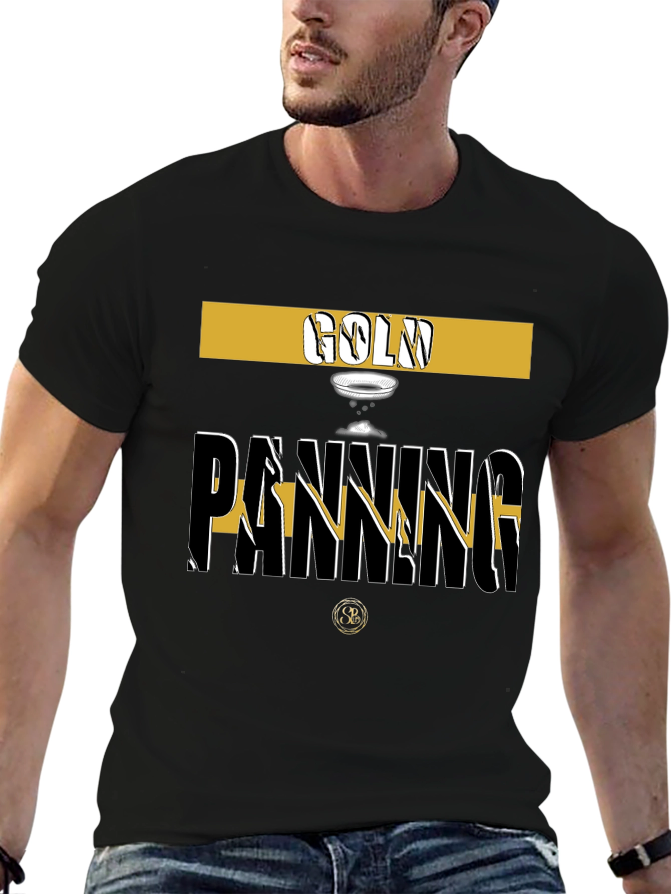 Gold Panning Graphic Tee - Stylish Prospector T-Shirt