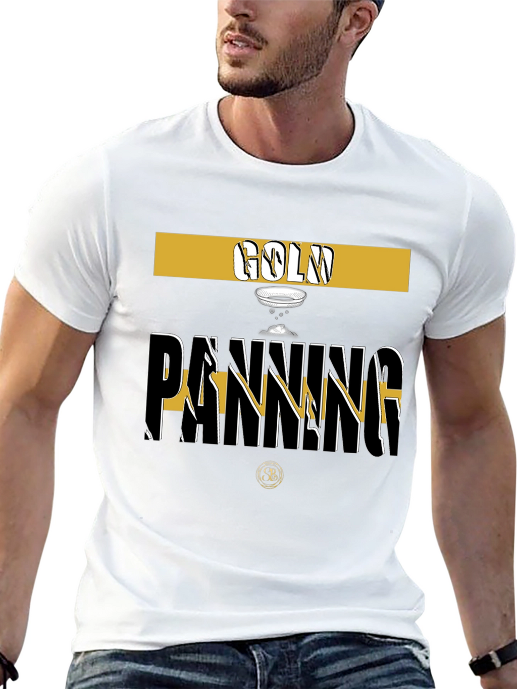 Gold Panning Graphic Tee - Stylish Prospector T-Shirt