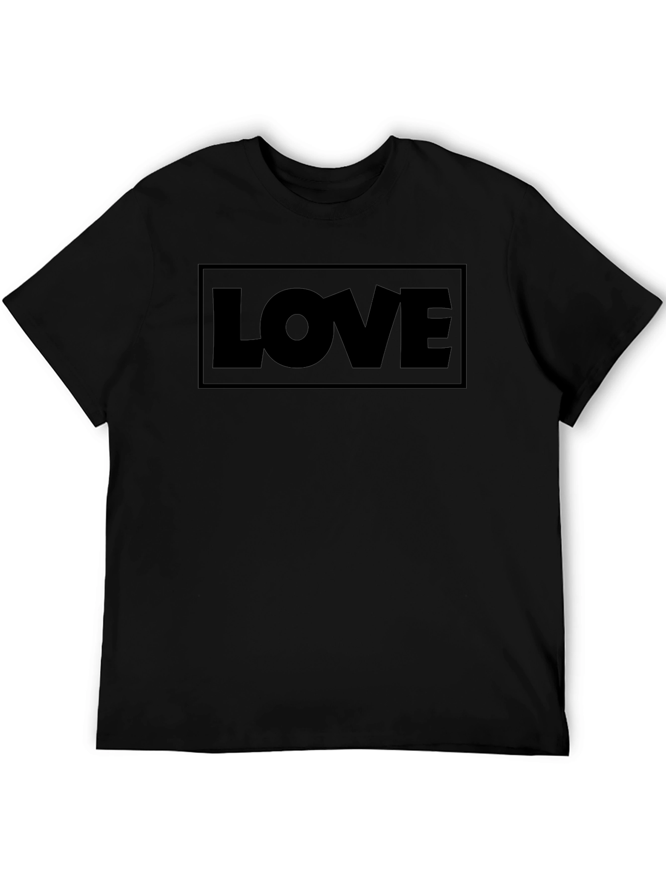 Love Graphic Print Black T-Shirt