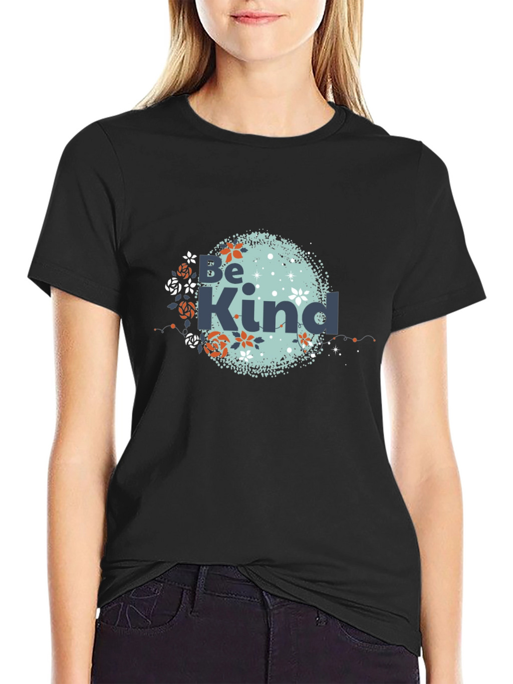 Be Kind Graphic Tee - Soft Black Cotton T-Shirt