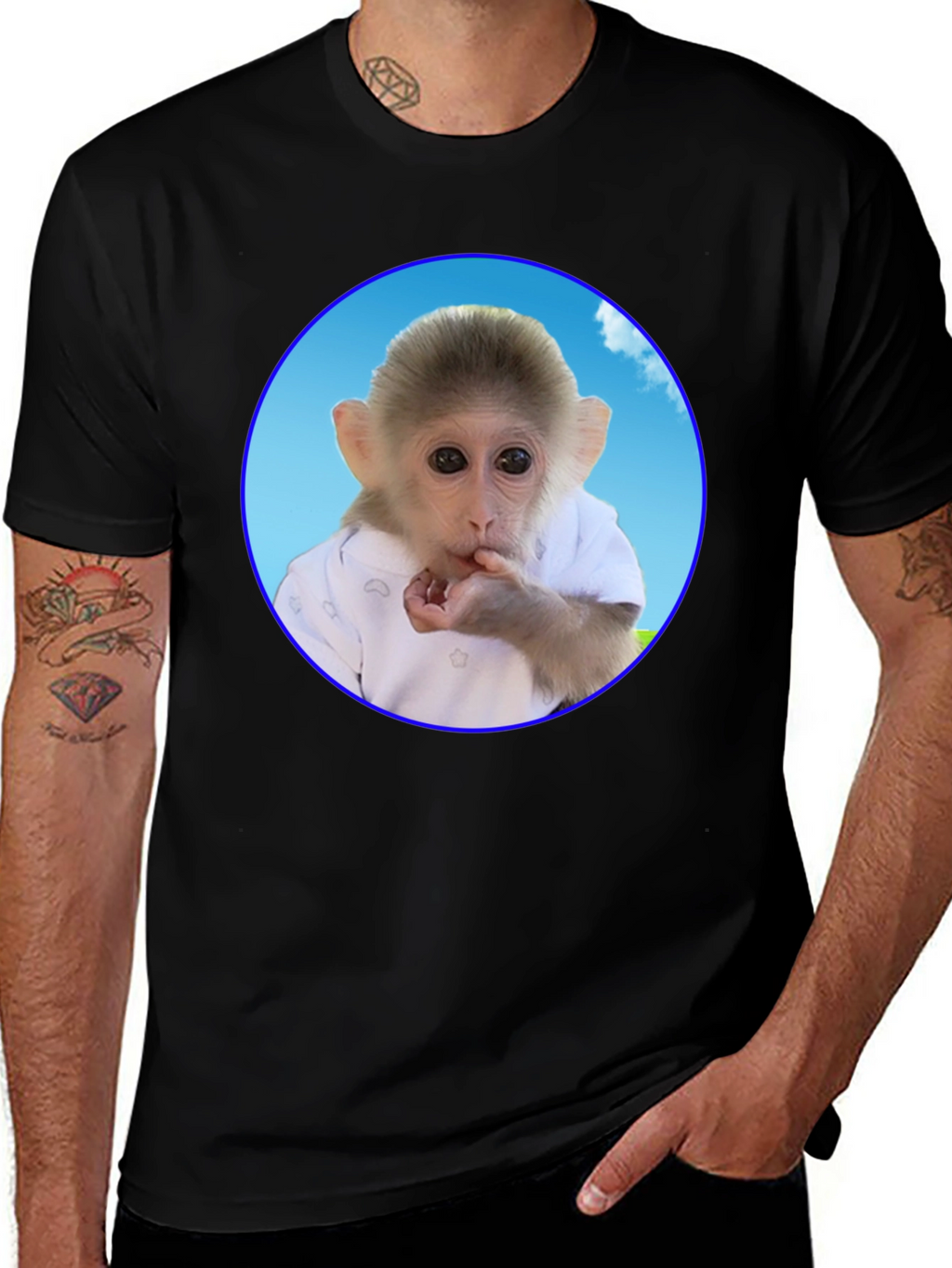 Cute Monkey T-Shirt - Unique Graphic Tee