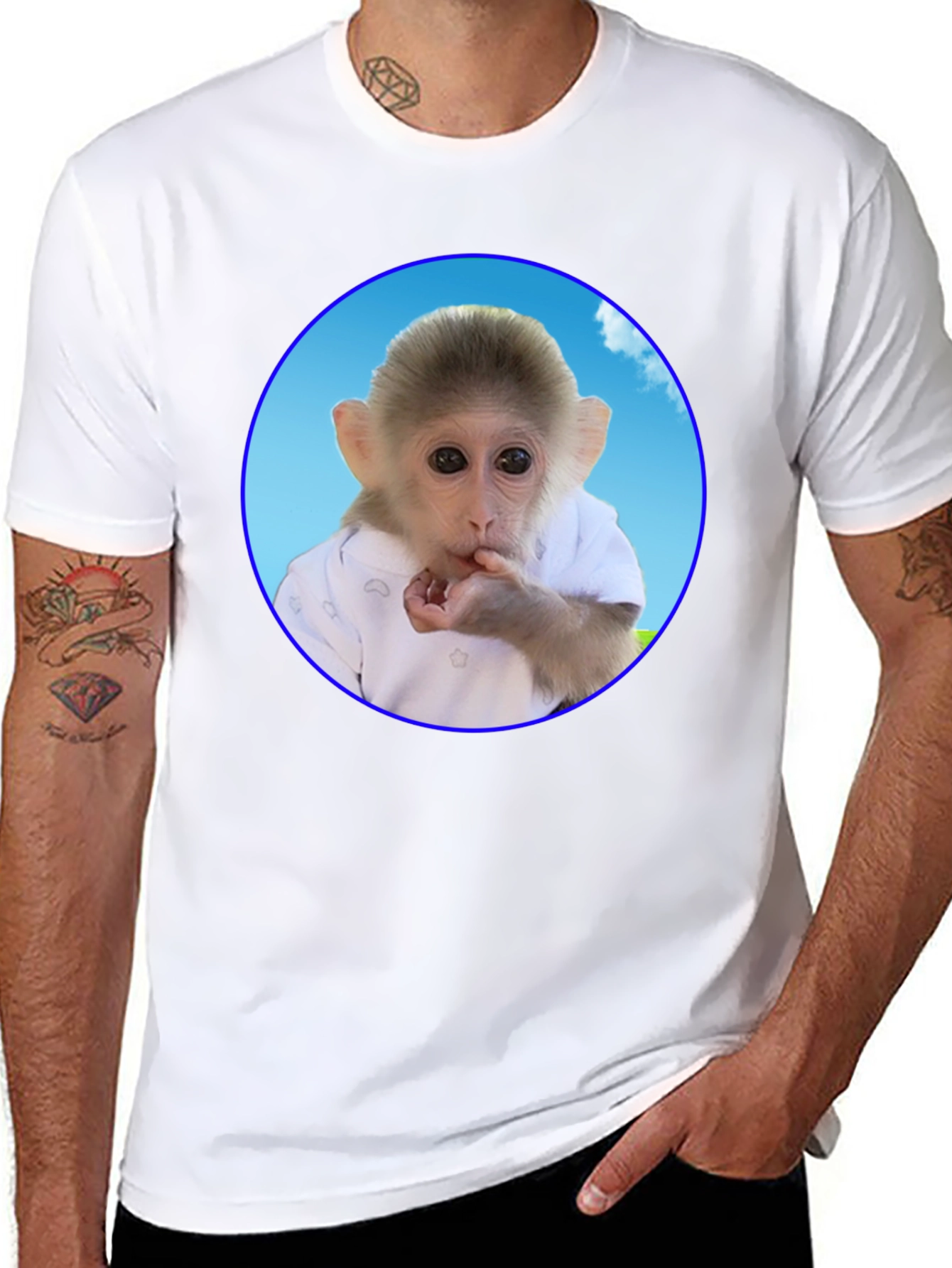 Cute Monkey T-Shirt - Unique Graphic Tee