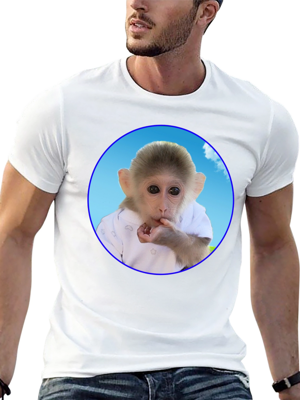 Cute Monkey T-Shirt - Unique Graphic Tee