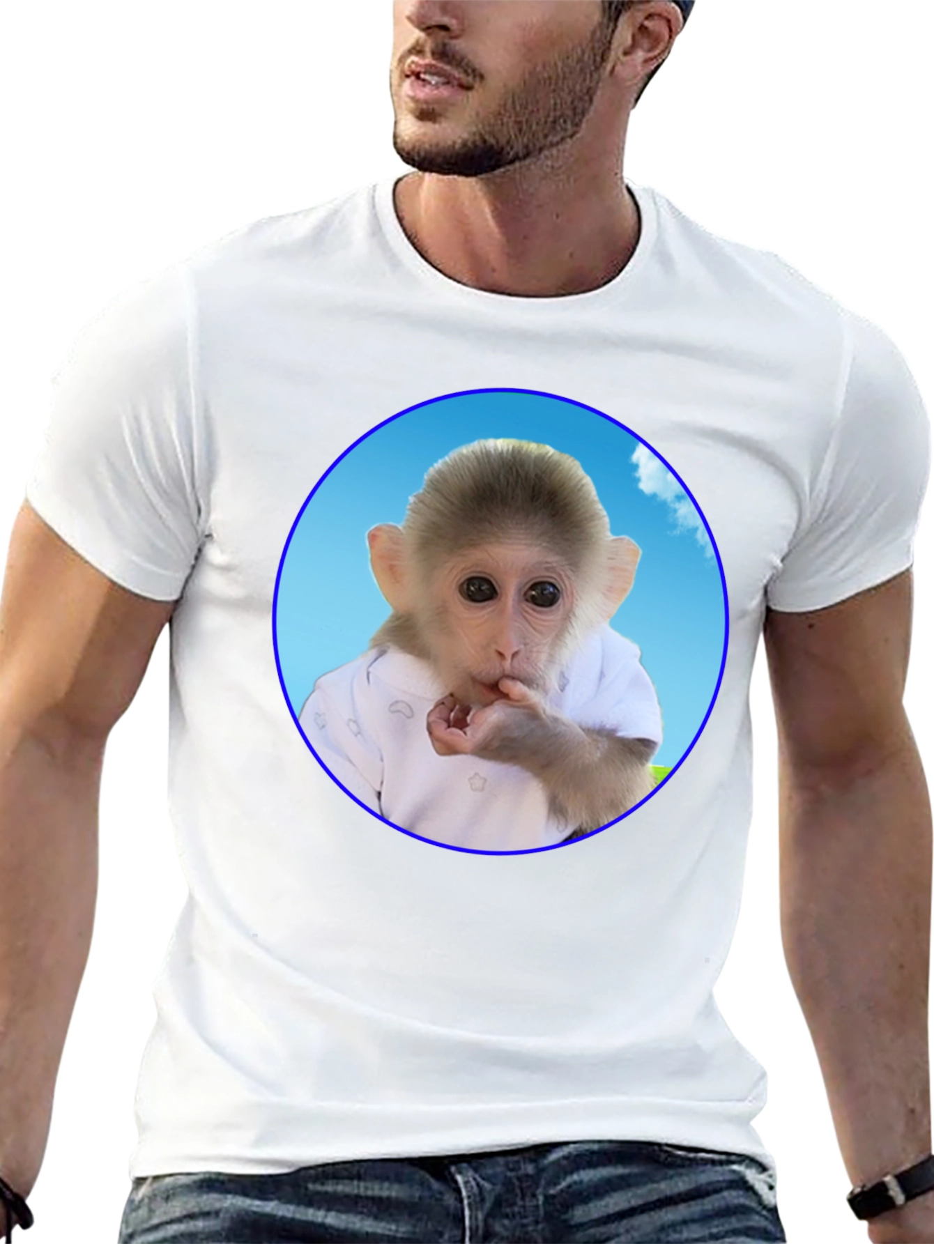 Cute Monkey T-Shirt - Unique Graphic Tee