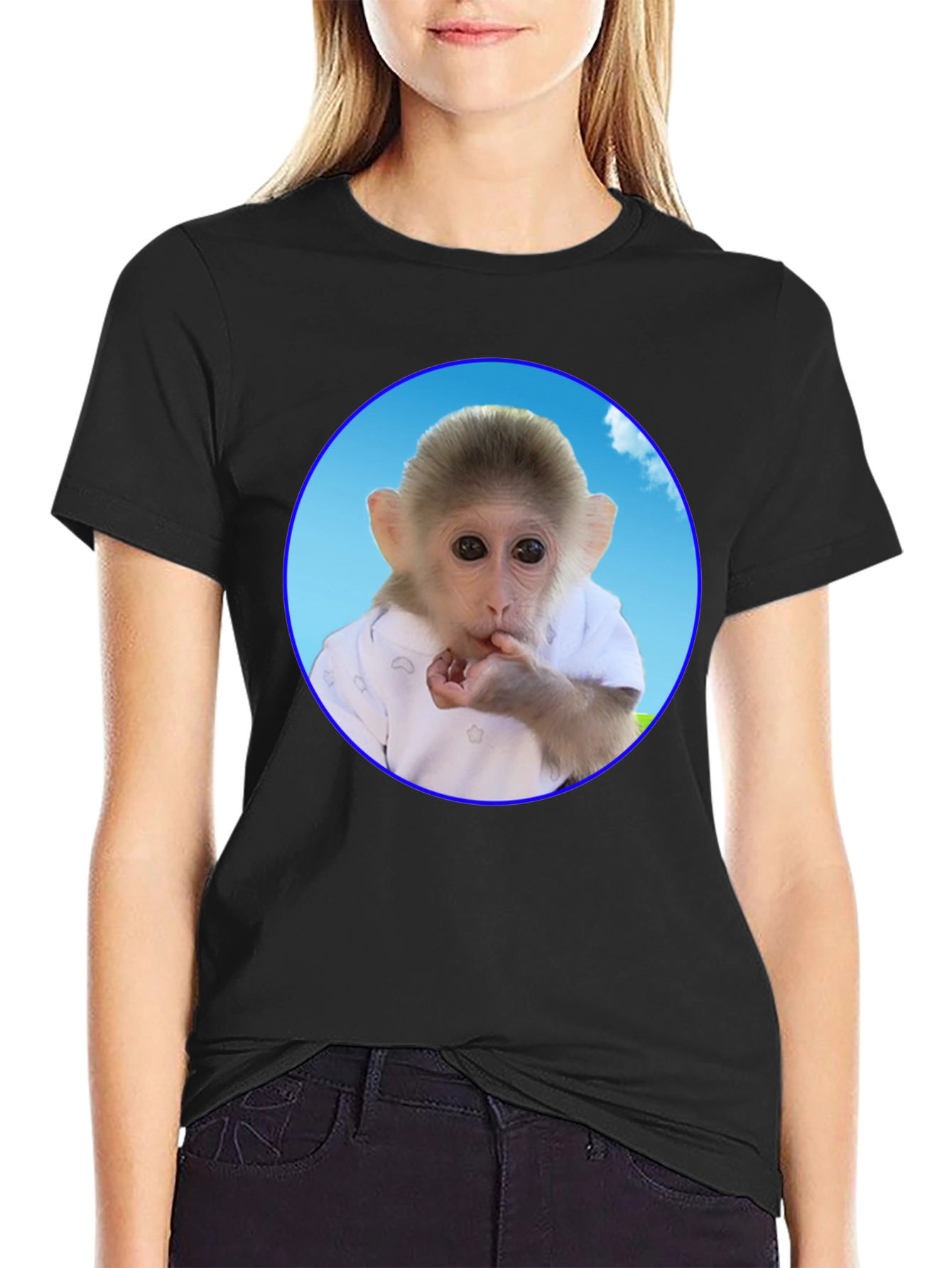 Cute Monkey T-Shirt - Unique Graphic Tee
