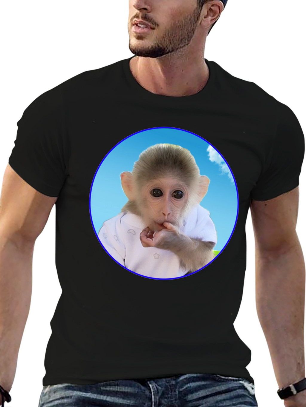 Cute Monkey T-Shirt - Unique Graphic Tee