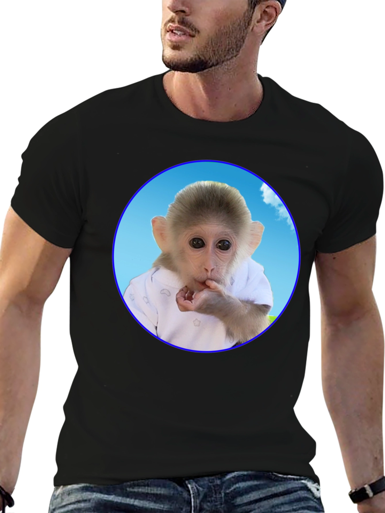 Cute Monkey T-Shirt - Unique Graphic Tee