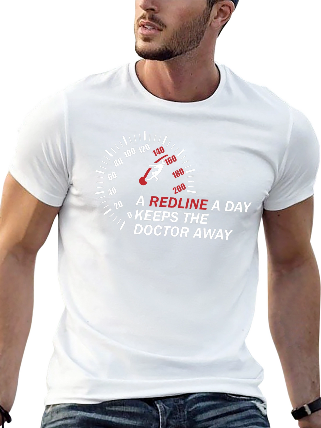 Redline Speedometer T-Shirt - Doctor Away