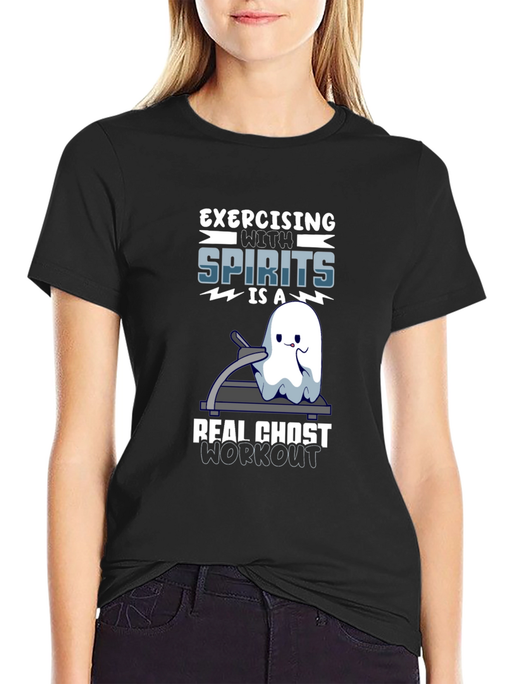 Ghost Workout T-Shirt - Exercising with Spirits!
