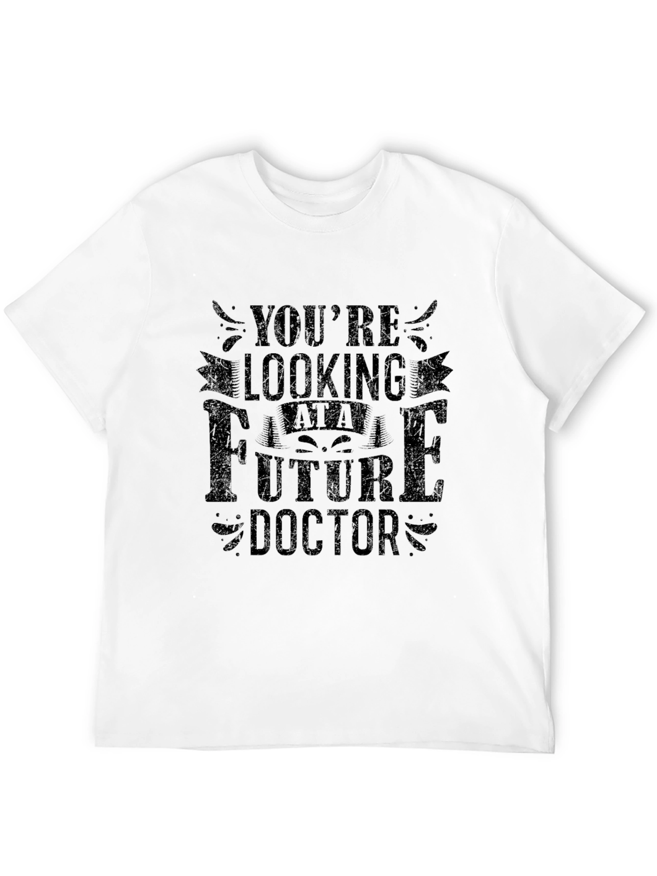 Future Doctor Graphic Tee - Black Crew Neck