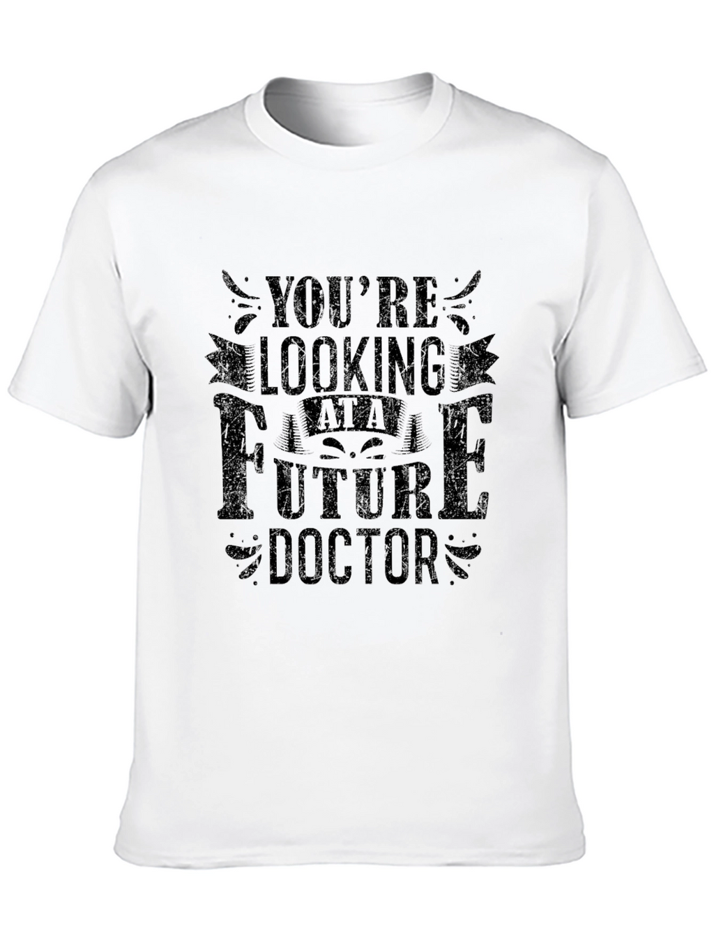 Future Doctor Graphic Tee - Black Crew Neck