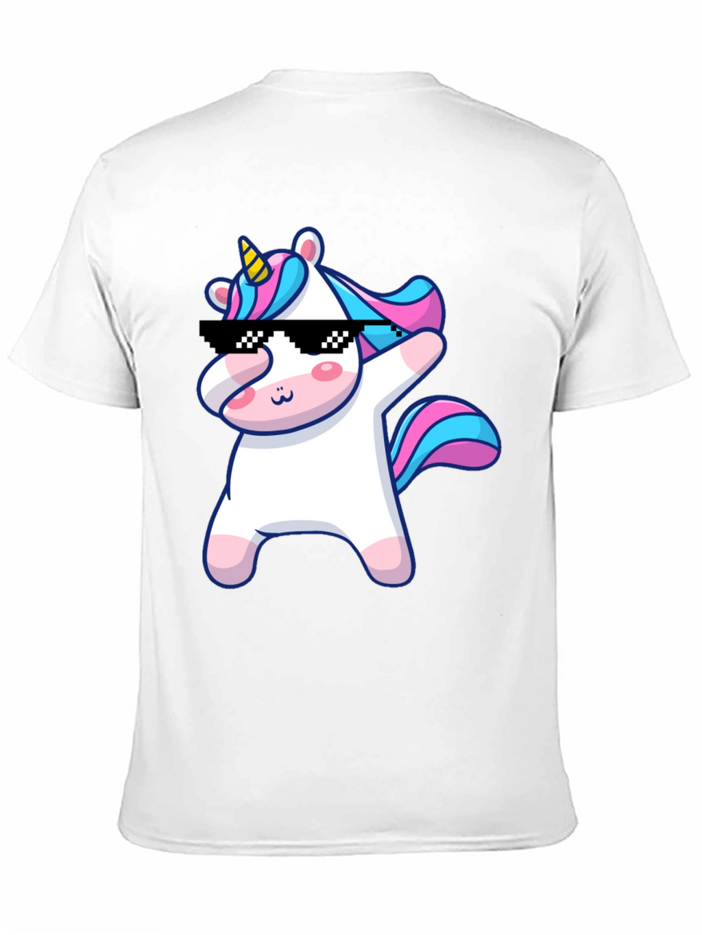 Dabbing Unicorn Graphic T-Shirt - Black