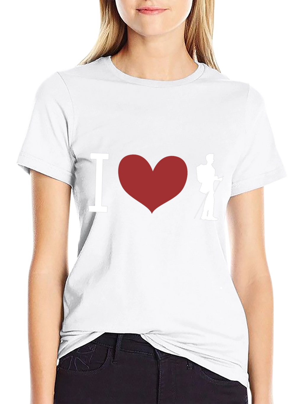 I Heart Hiking Black T-Shirt