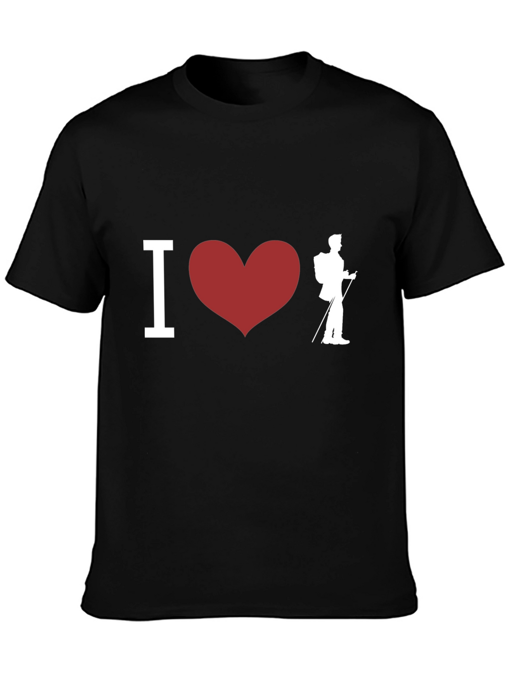 I Heart Hiking Black T-Shirt