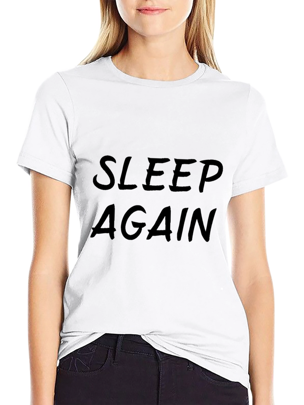Sleep Again Black Graphic Tee Shirt