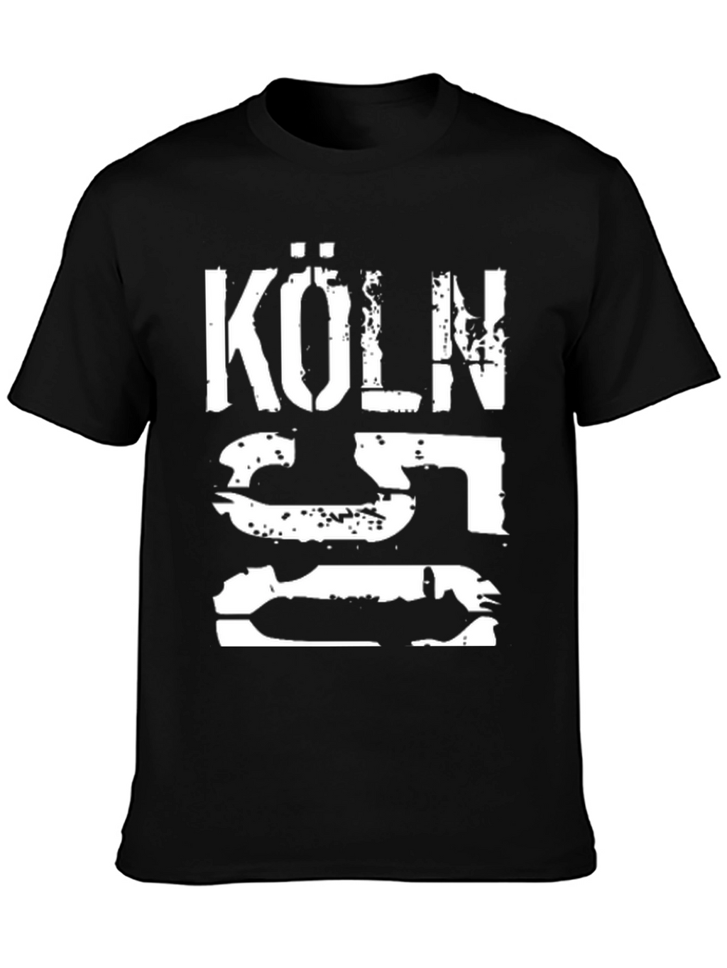 Köln T-Shirt - Black Distressed Graphic Tee