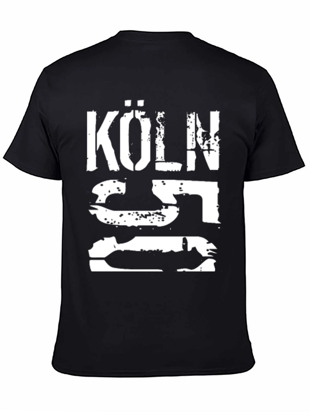 Köln T-Shirt - Black Distressed Graphic Tee