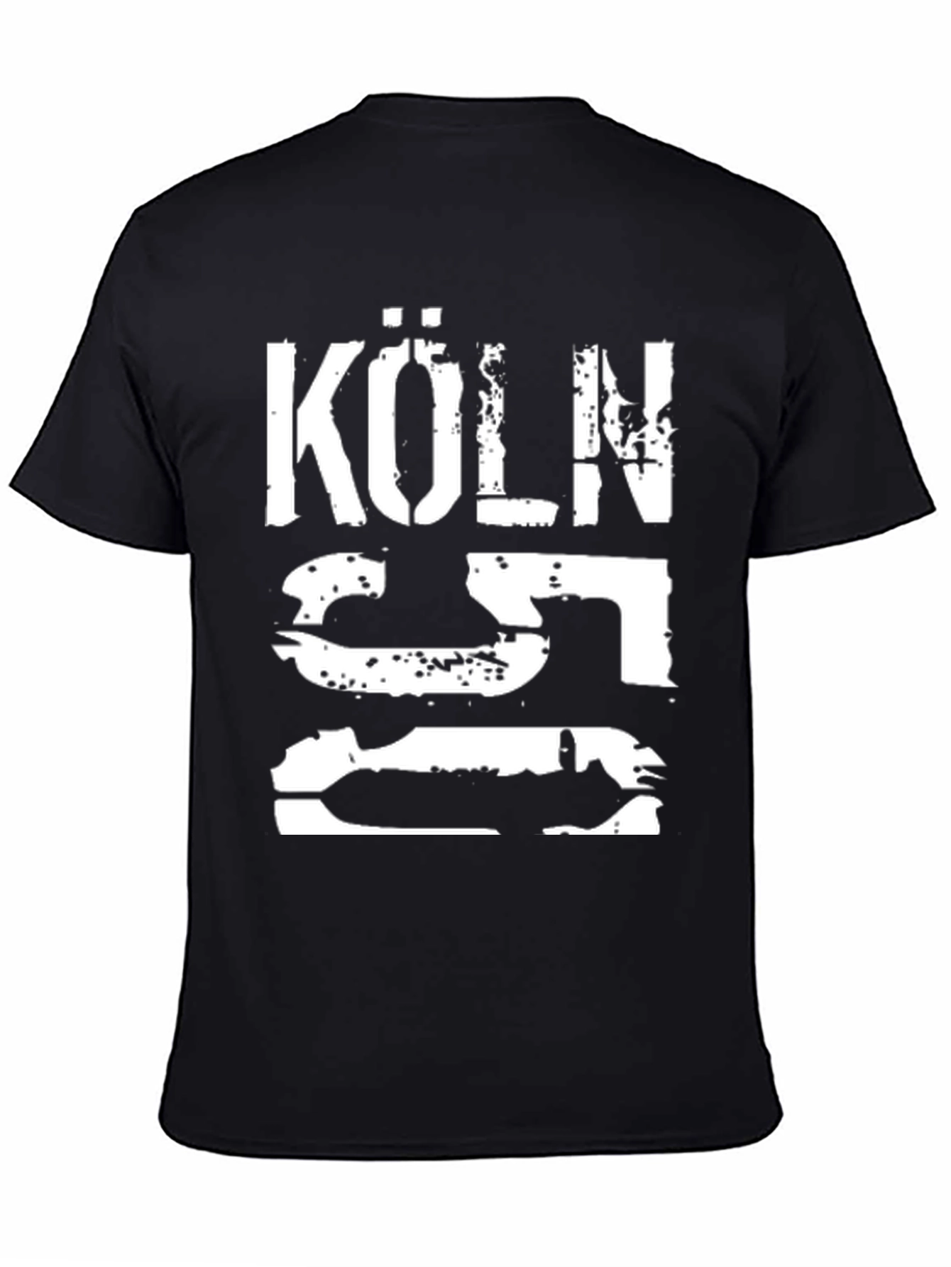 Köln T-Shirt - Black Distressed Graphic Tee