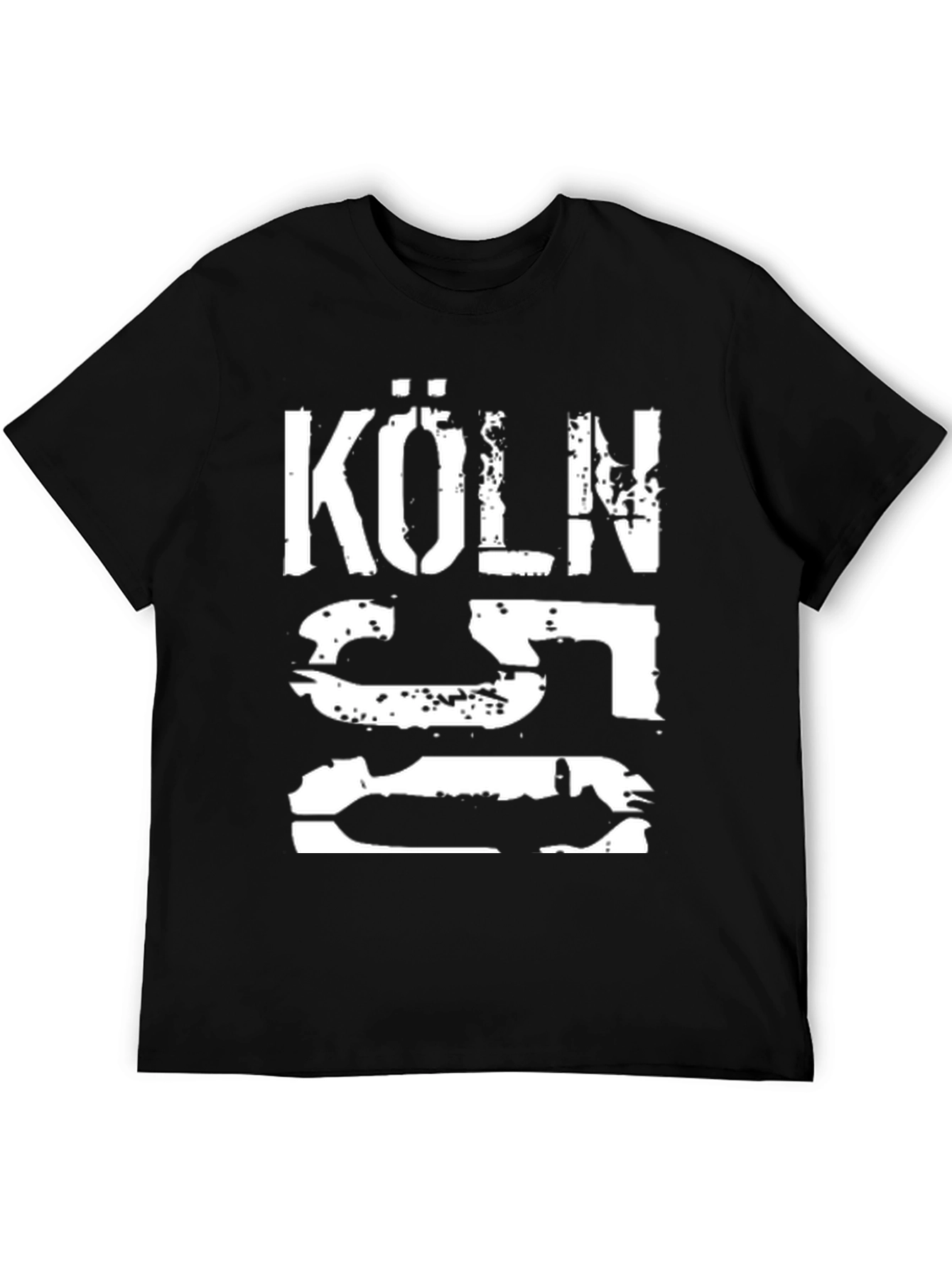 Köln T-Shirt - Black Distressed Graphic Tee