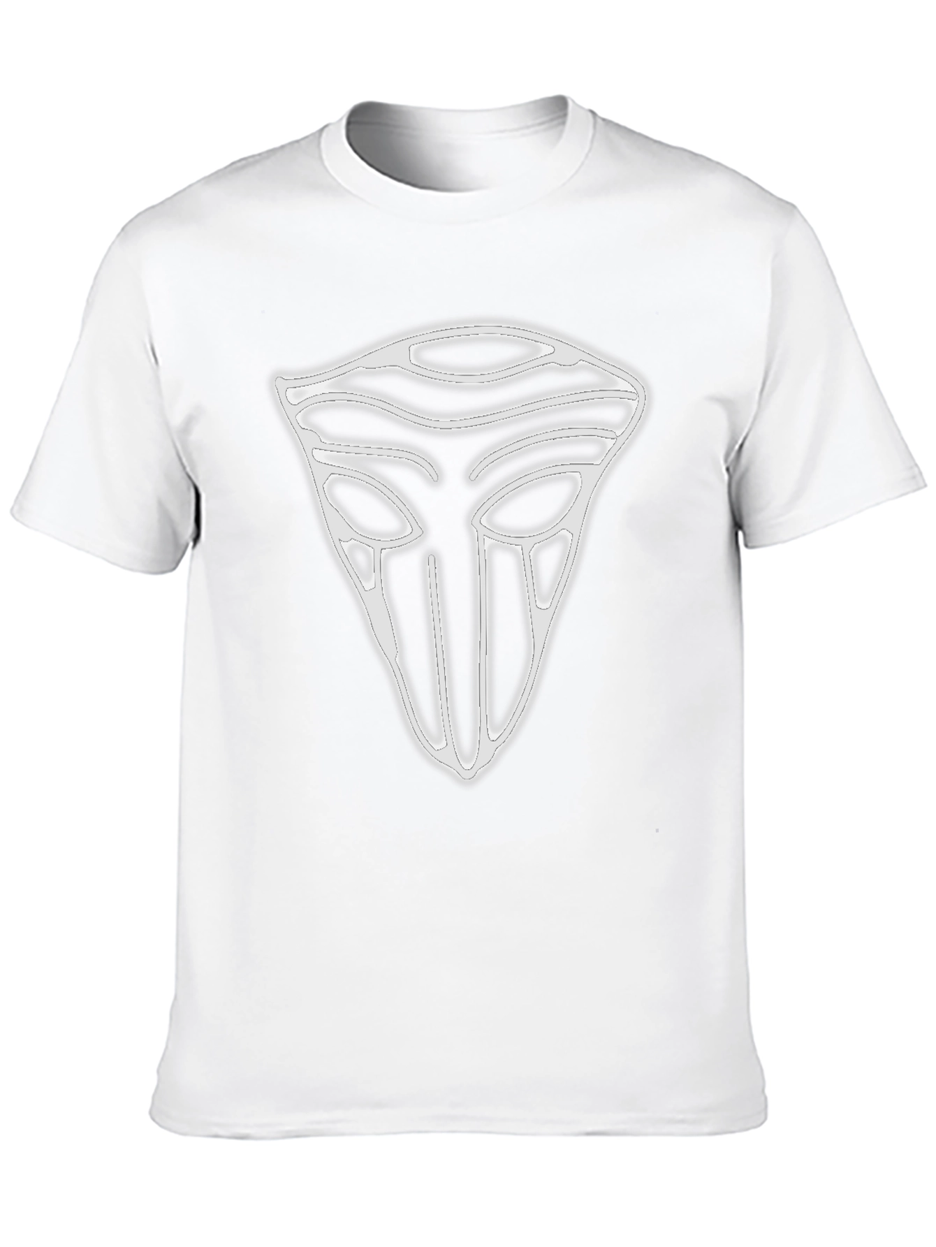 Geometric Mask Graphic T-Shirt - Black