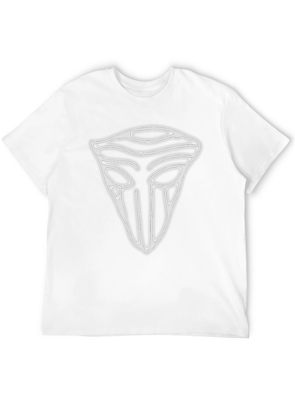 Geometric Mask Graphic T-Shirt - Black