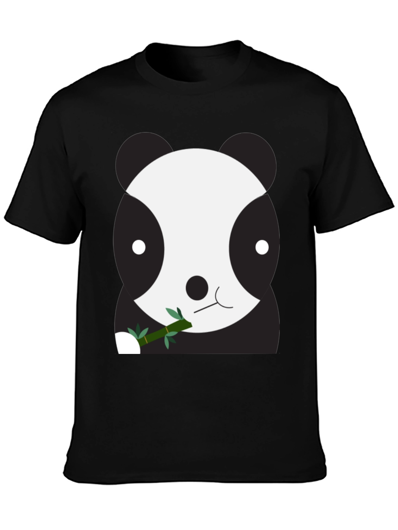 Cute Panda Bear Graphic Tee - Unisex Black T-Shirt