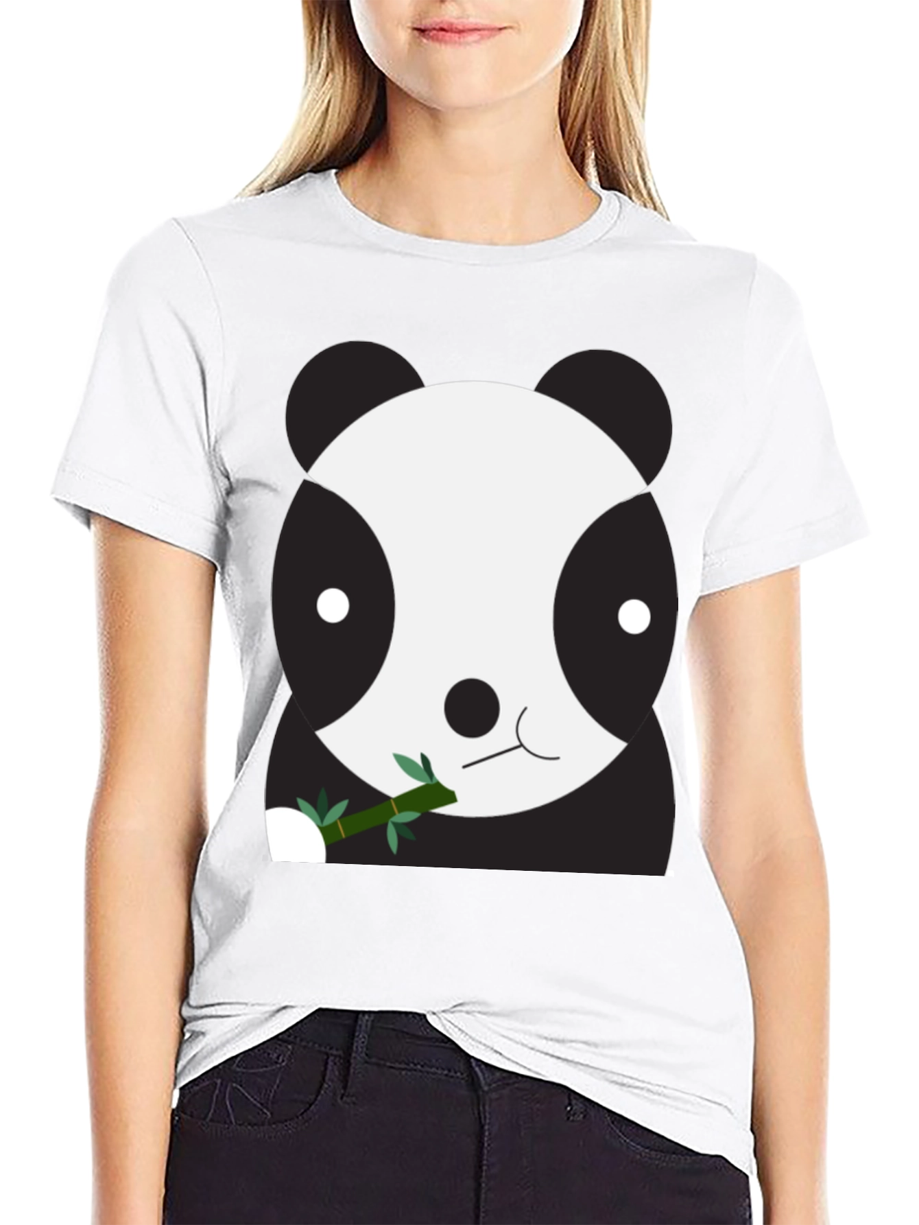 Cute Panda Bear Graphic Tee - Unisex Black T-Shirt