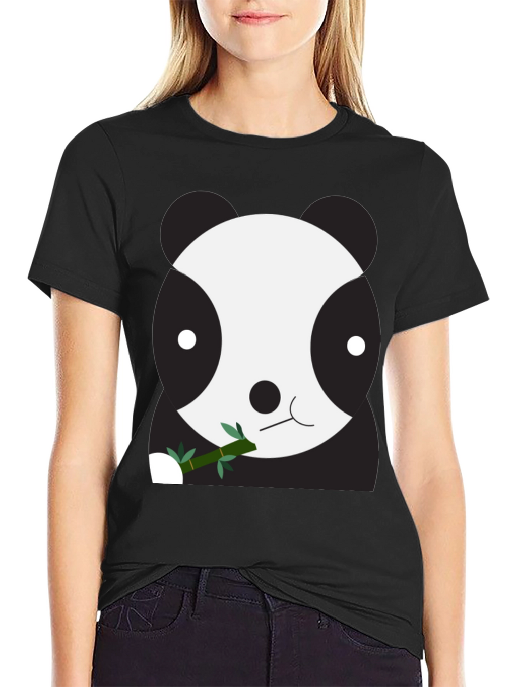 Cute Panda Bear Graphic Tee - Unisex Black T-Shirt