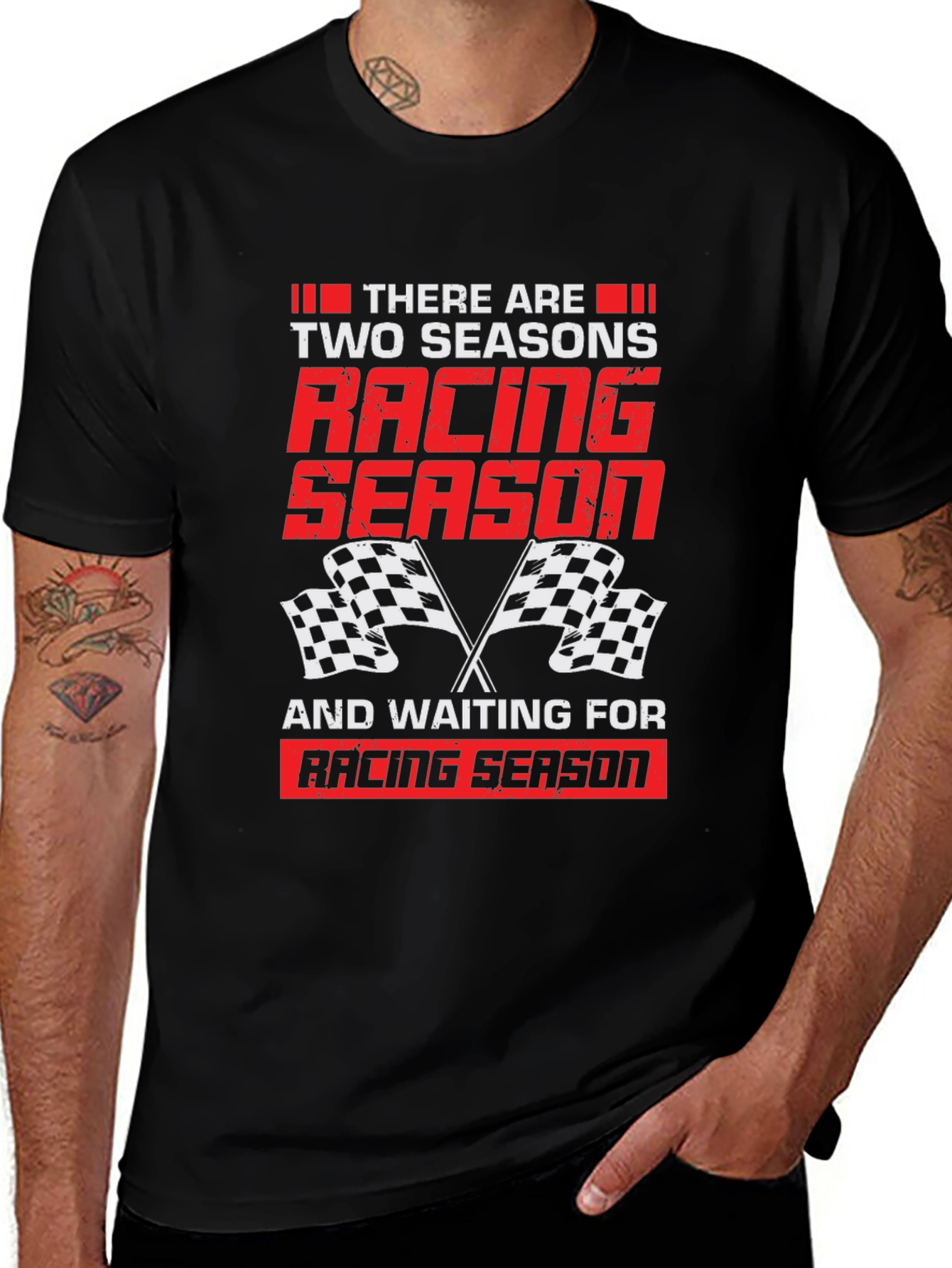 Racing Seasons Graphic Tee for Motorsports Fans