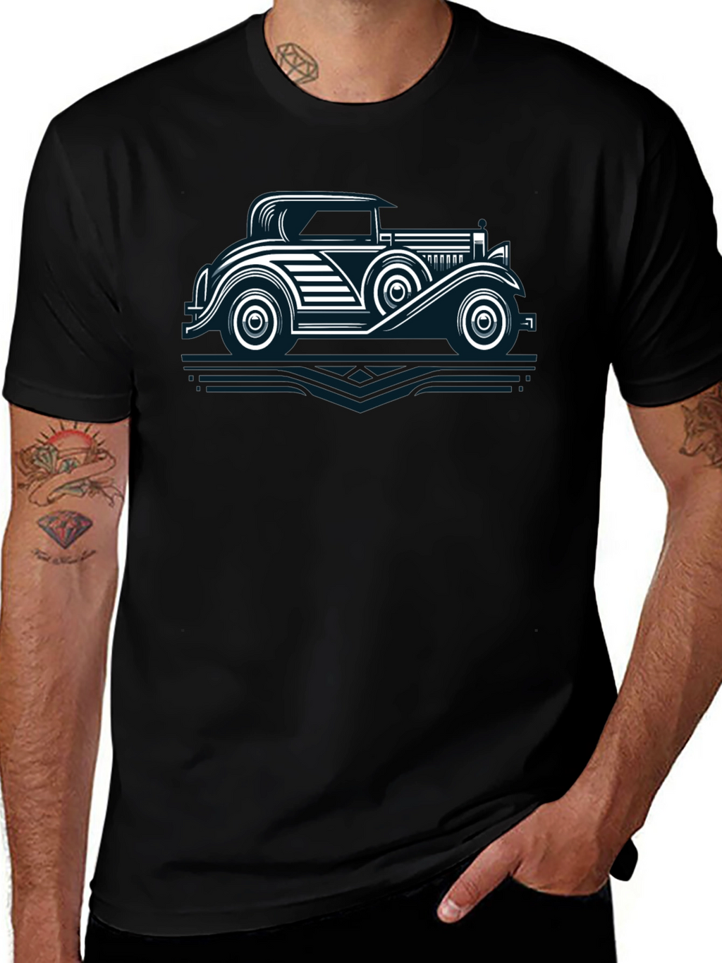 Retro Car Graphic T-Shirt - Classic Auto Tee