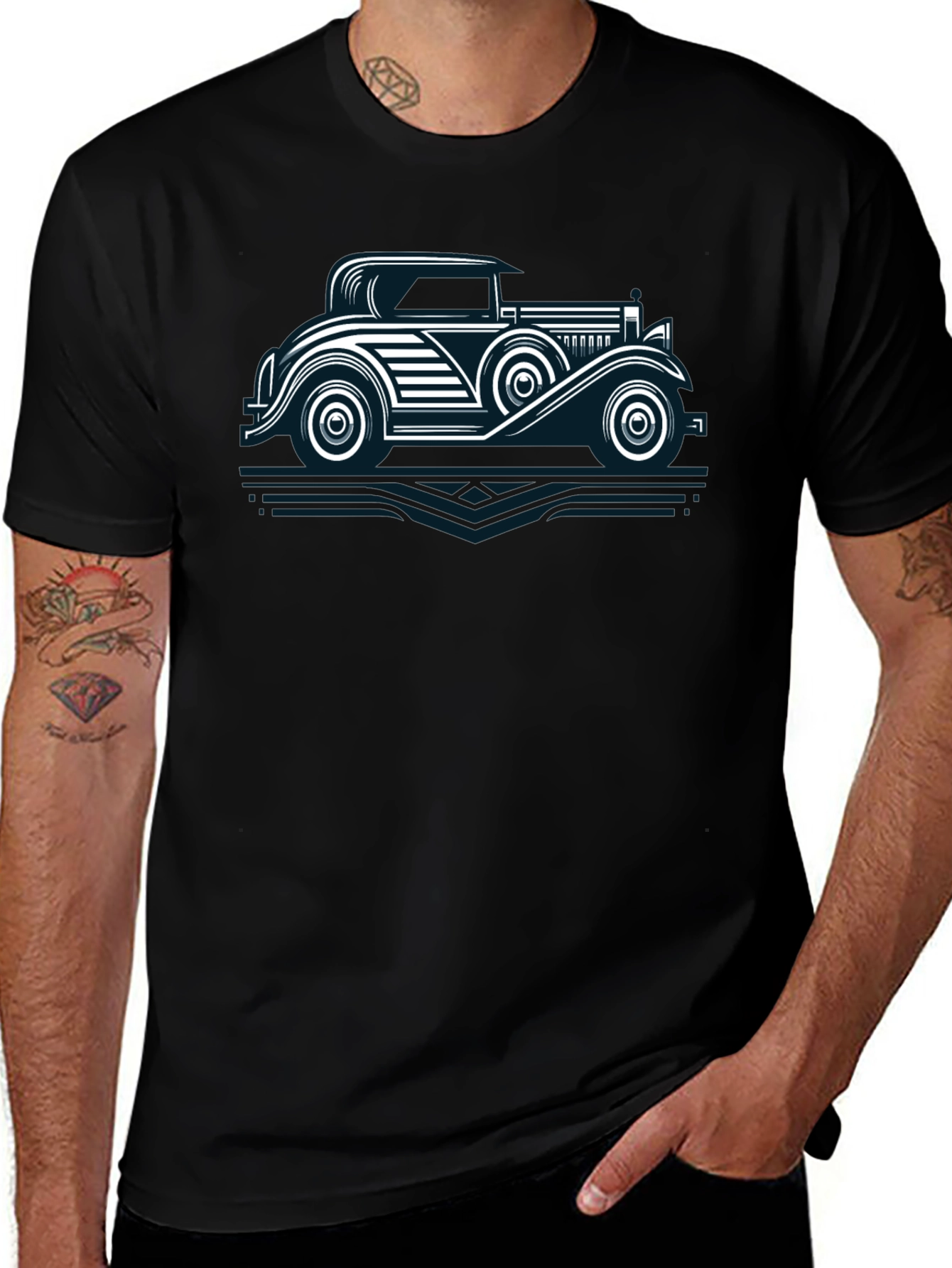Retro Car Graphic T-Shirt - Classic Auto Tee