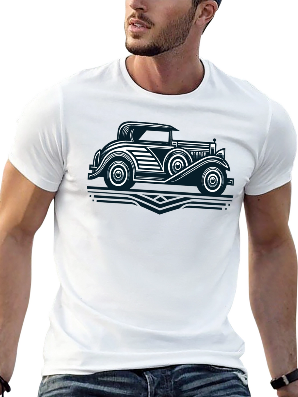Retro Car Graphic T-Shirt - Classic Auto Tee